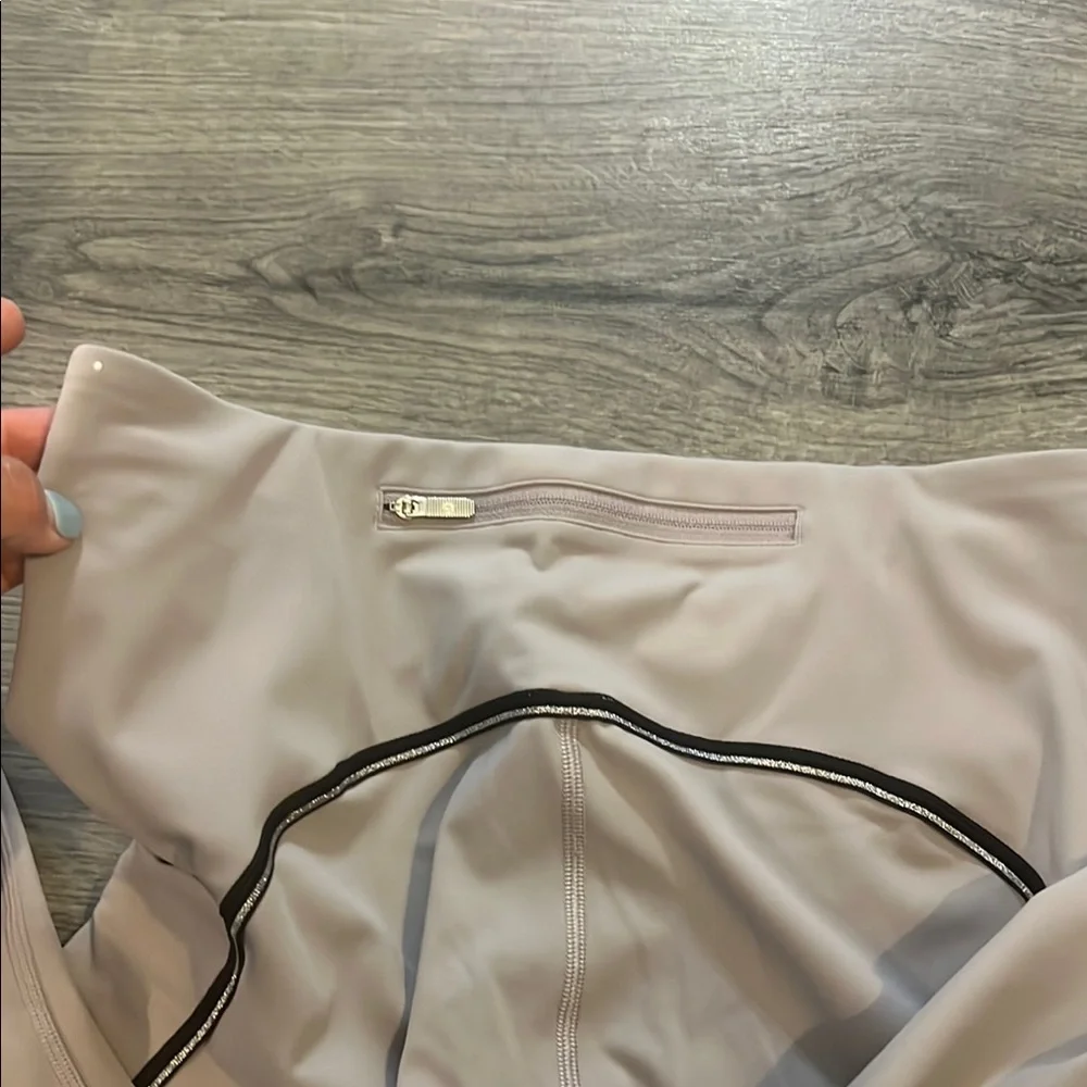 Lululemon Athletica Light Pink Leggings with Black Stripes